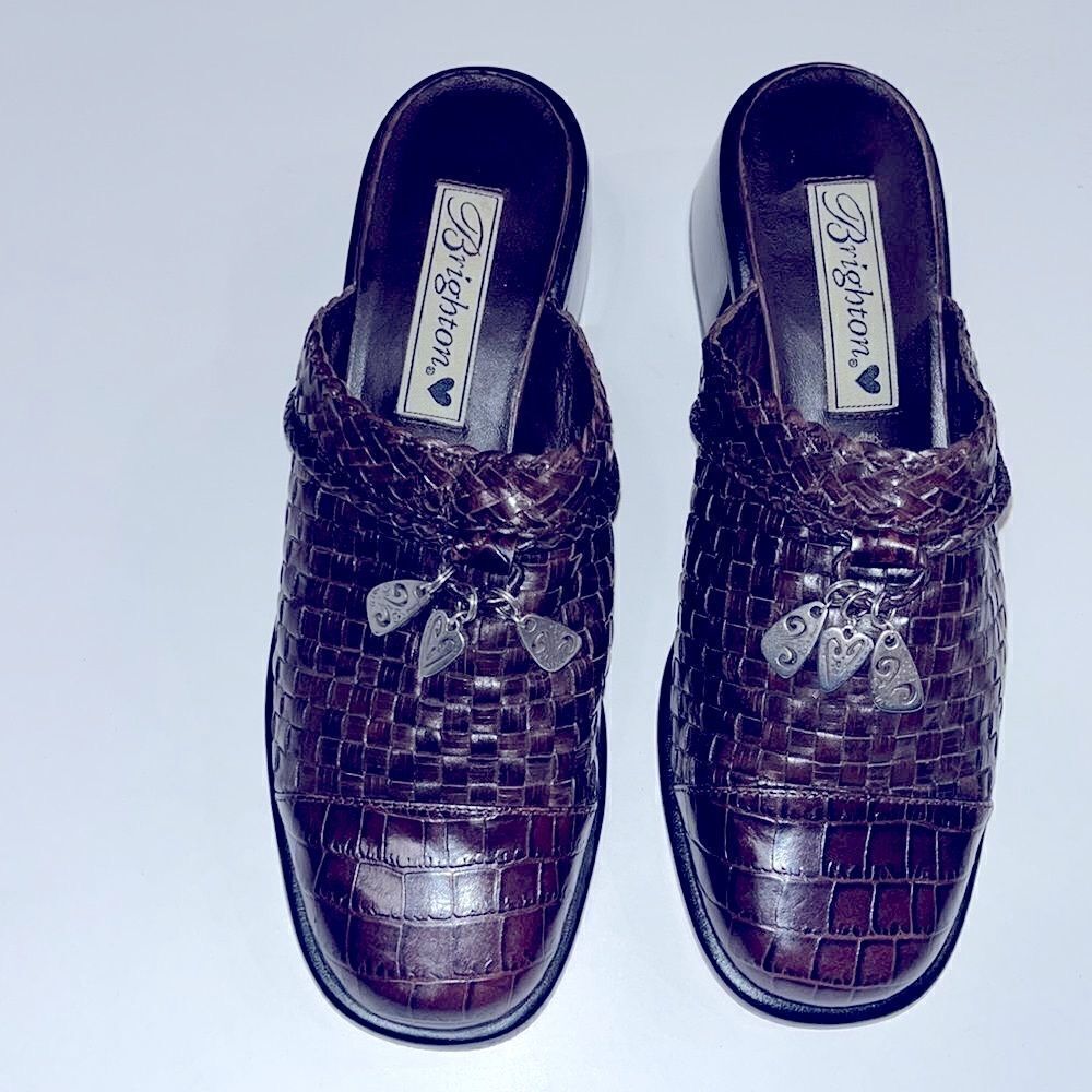 Vintage Brighton brown woven leather mules - Picture 2 of 4